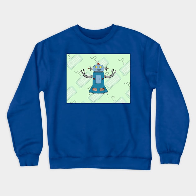 November Keyboard Robot Crewneck Sweatshirt by Soundtrack Alley